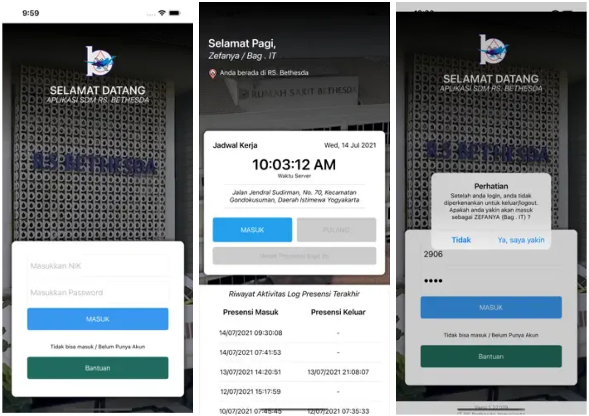 Aplikasi Mobile Android & iOS Presensi Karyawan v.1