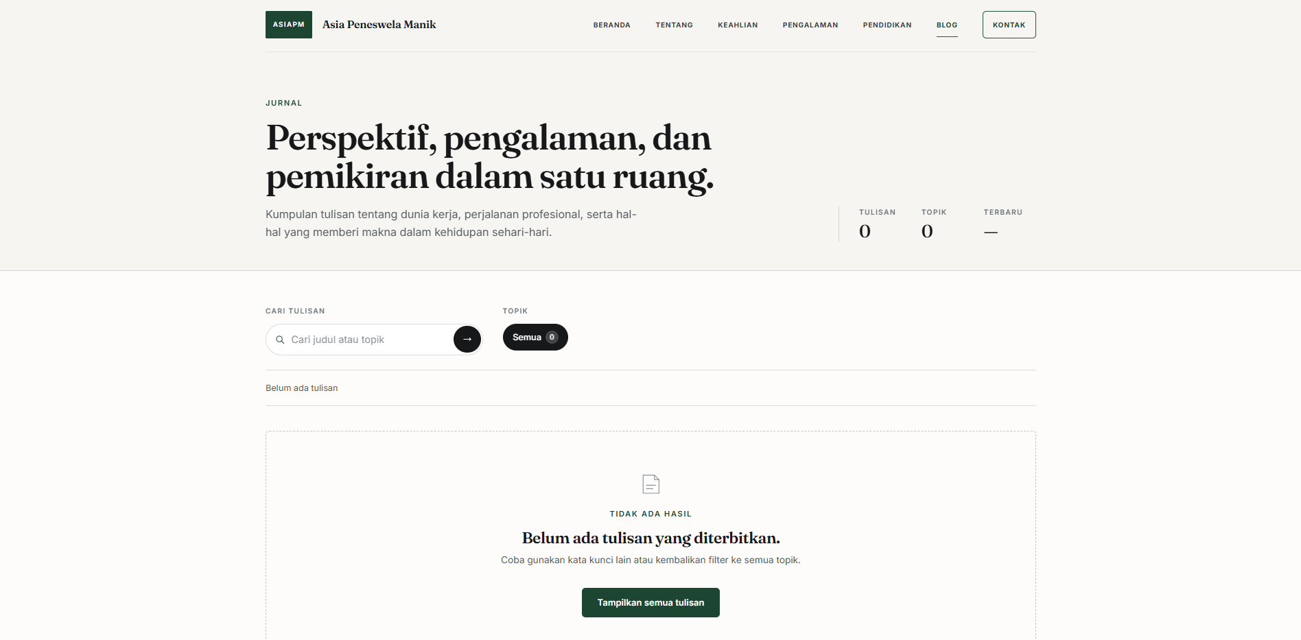 Web Profil Portofolio Praktisi Hukum